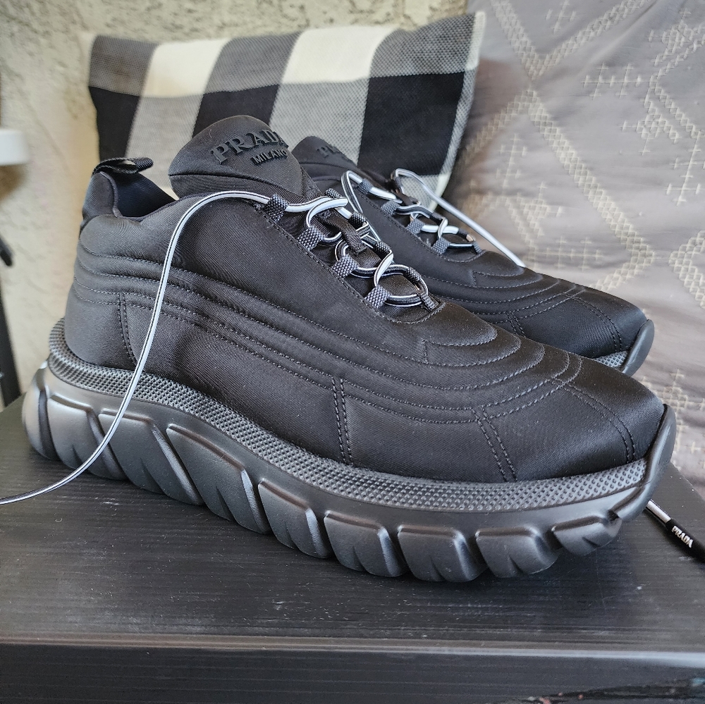 Authentic Prada Donna garbardine sneakers